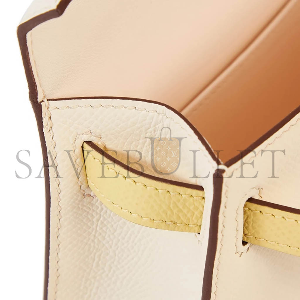 HERMÈS MASTER MINI KELLY II EPSOM VEAU EPSOM TRICOLORE (19*12*5.5cm)